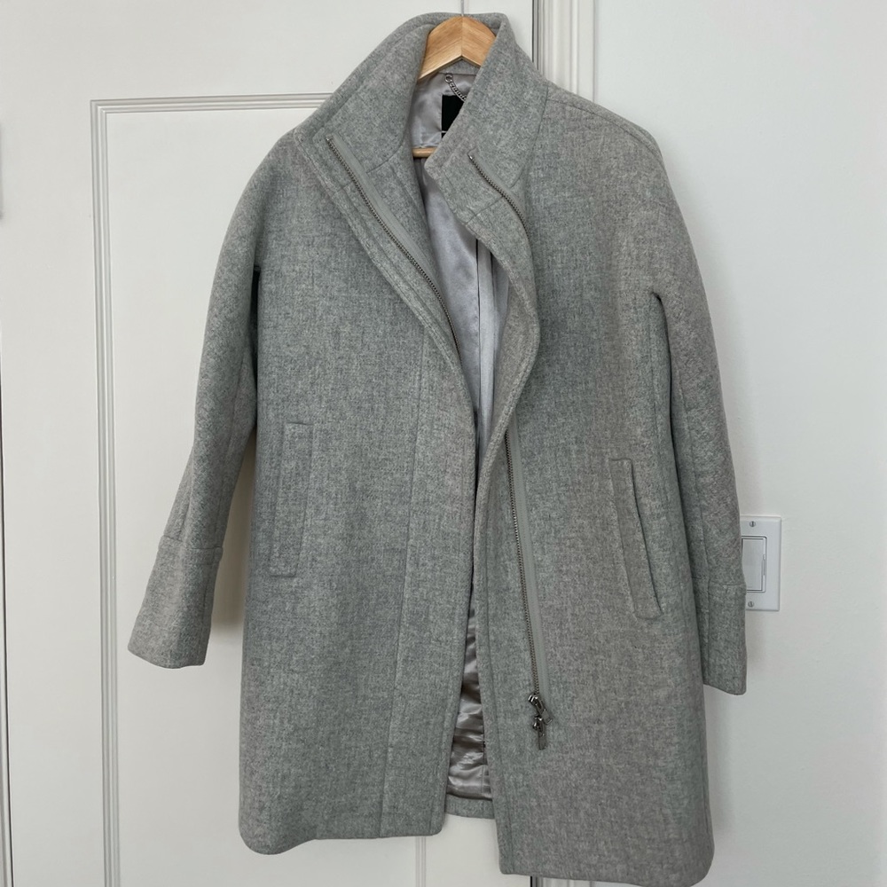 Jcrew Grey Classic Coat, Size 4